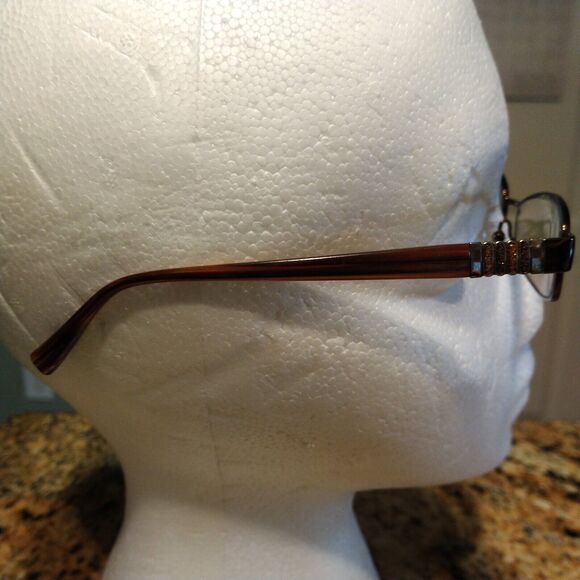 BULOVA “DOHA” Eyeglasses Frame Womens 53-17-135 Brown/Gunmetal Polished CS79 - Picture 6 of 11